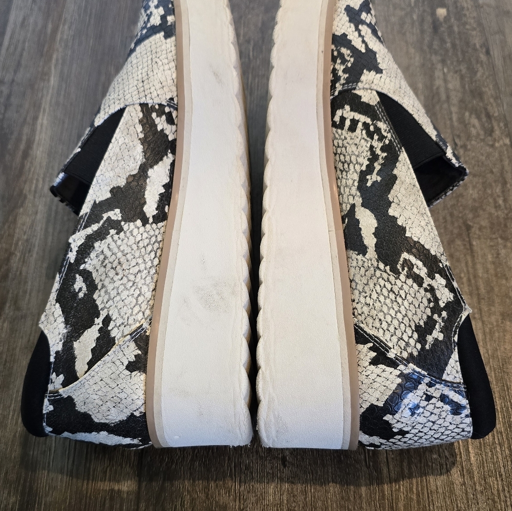 Dr Scholls Lexi Snakeskin Print Wedge Orthopedic Loafer Shoes Womens 10M - Picture 8 of 16